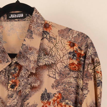 Camisa Estampada Cafe (XL) Jotook