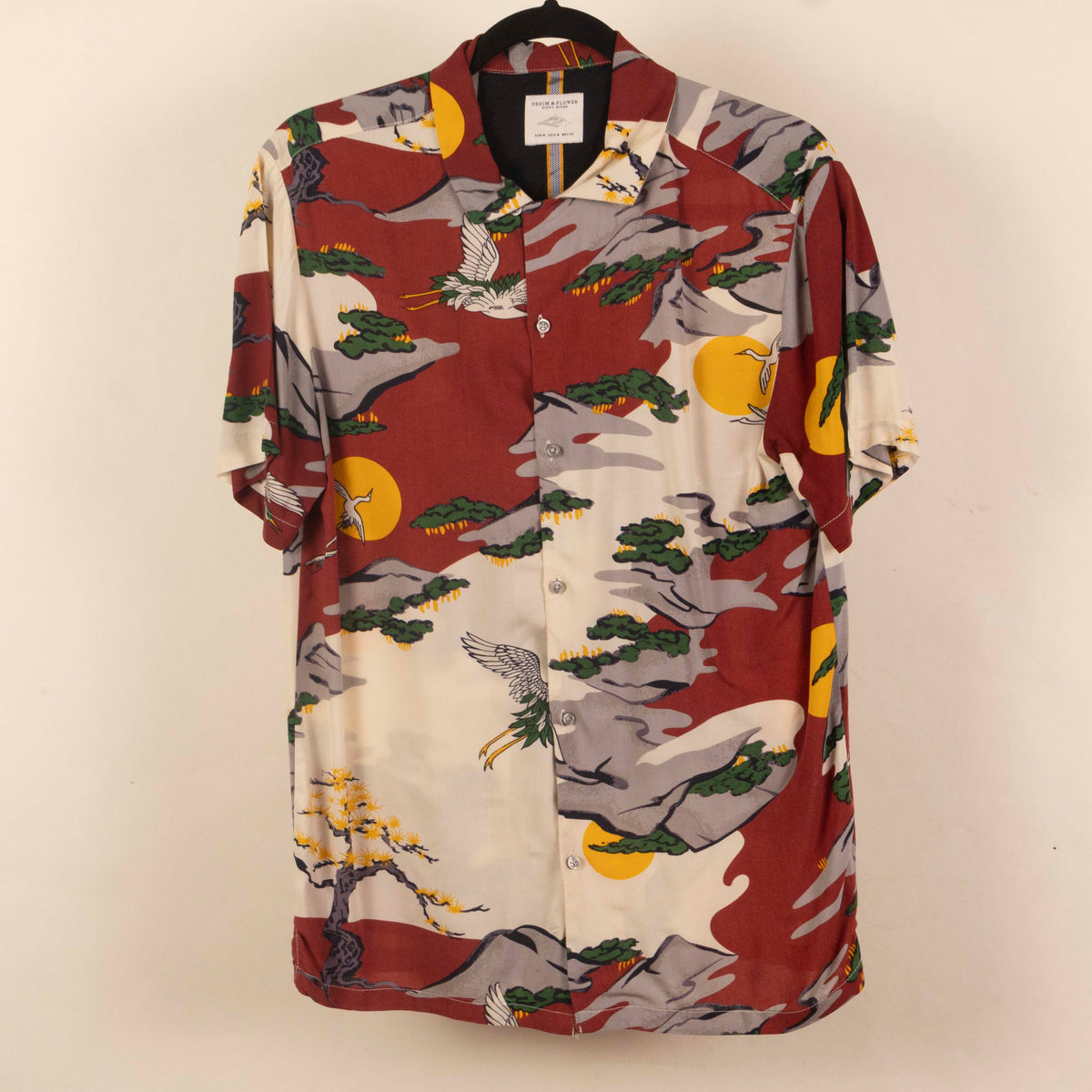 Camisa Estampada Rojo (M) Denim & Flower