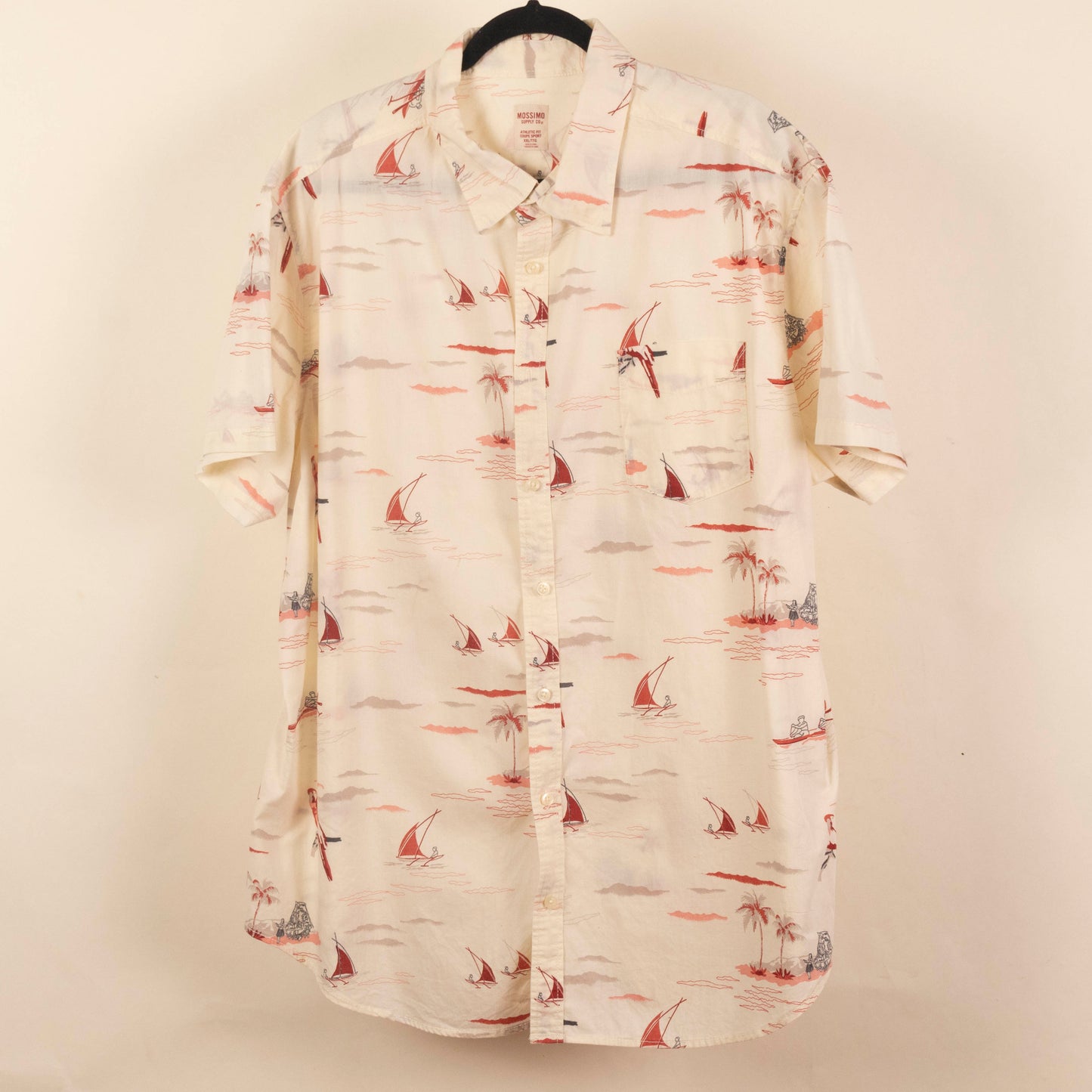 Camisa Estampada Beige (2XL) Mossimo