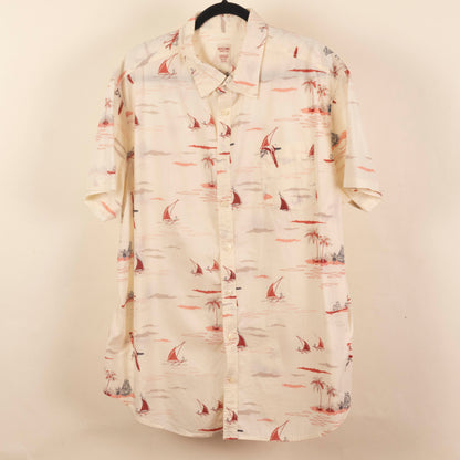 Camisa Estampada Beige (2XL) Mossimo