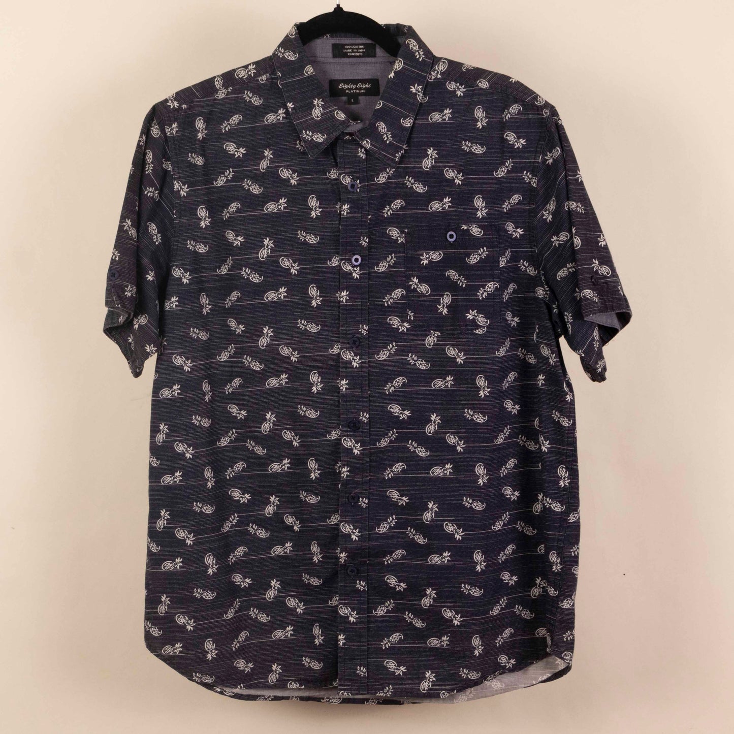 Camisa Estampada Negro (L) Eighty Eight