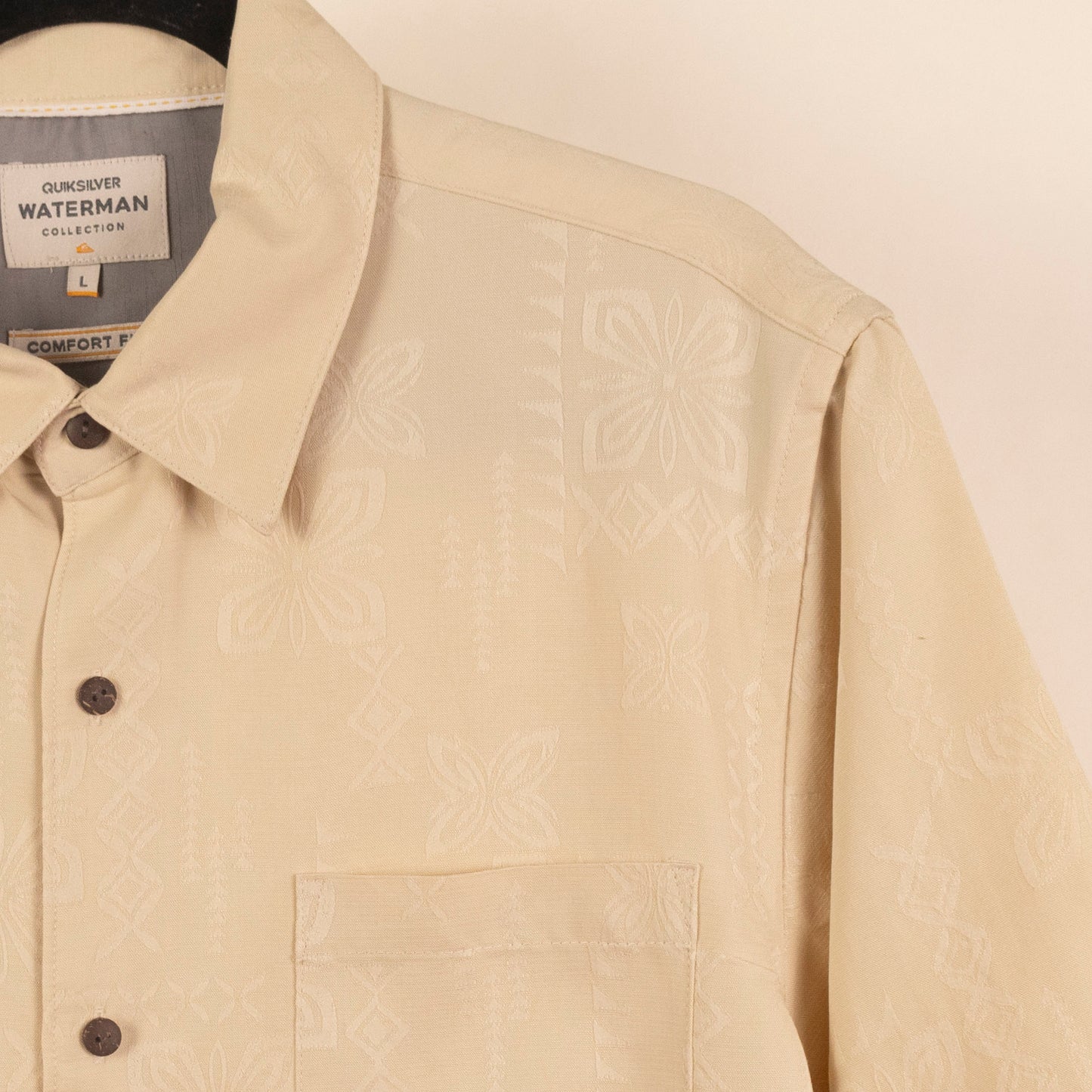 Camisa Estampada Beige (L) Quicksilver