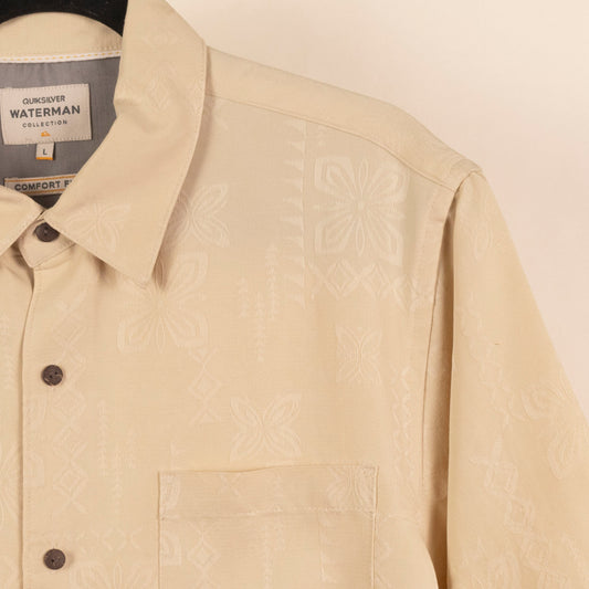 Camisa Estampada Beige (L) Quicksilver