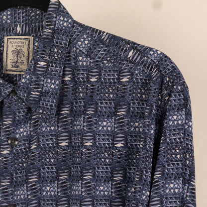 Camisa Hawaiana Azul (M) Roundtree & Yorke
