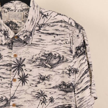 Camisa Estampada Blanco (L) Lucky Brand