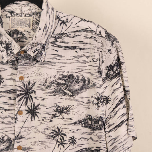 Camisa Estampada Blanco (L) Lucky Brand