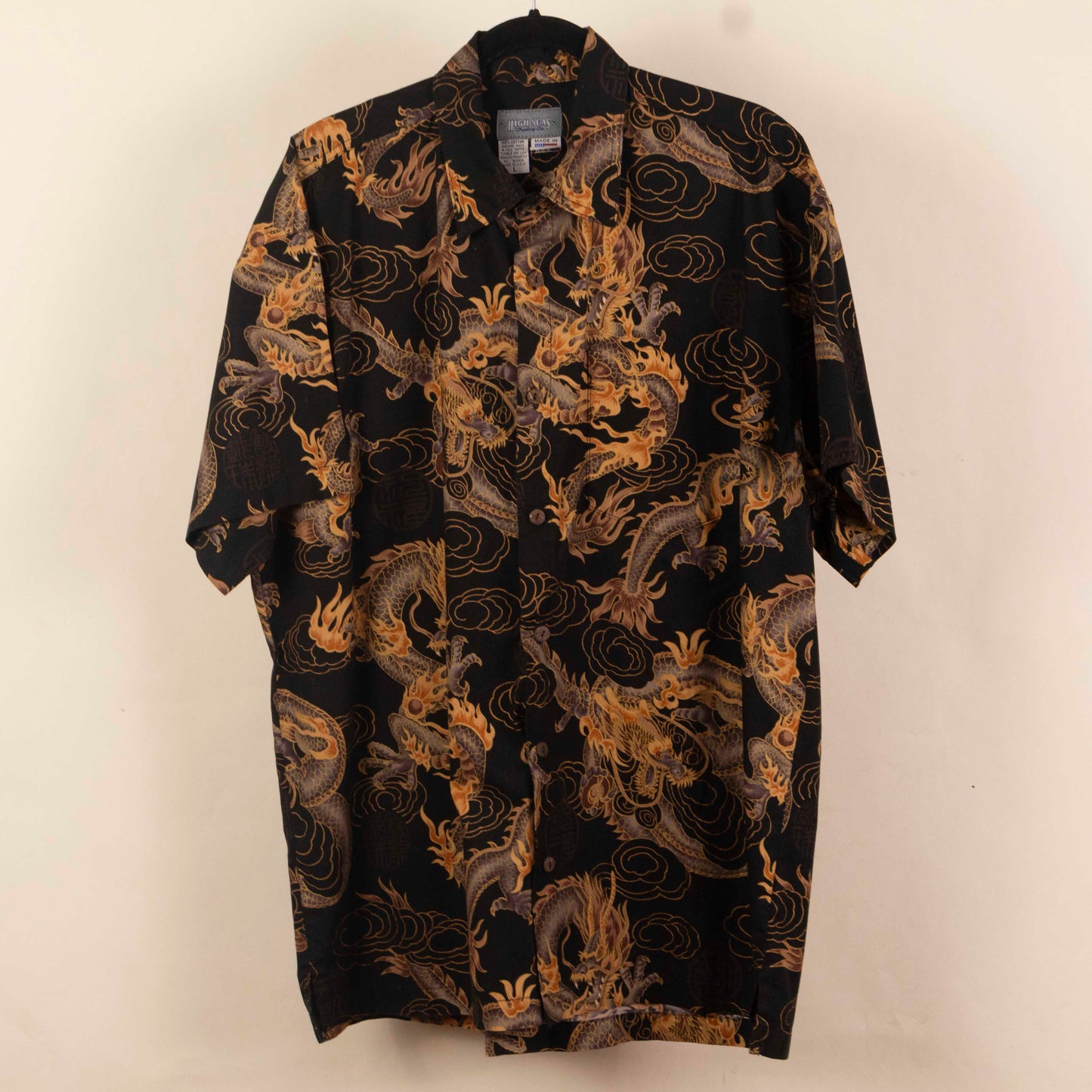 Camisa Estampada Negro (L) High Seas
