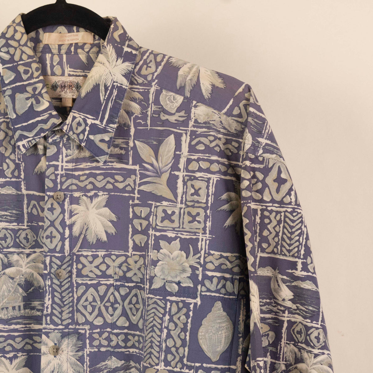 Camisa Estampada Azul (L) Campia