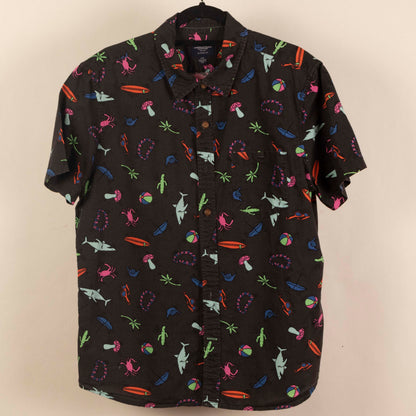 Camisa Estampada Gris (L) American Eagle