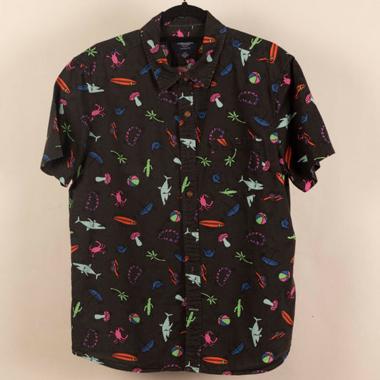 Camisa Estampada Gris (L) American Eagle