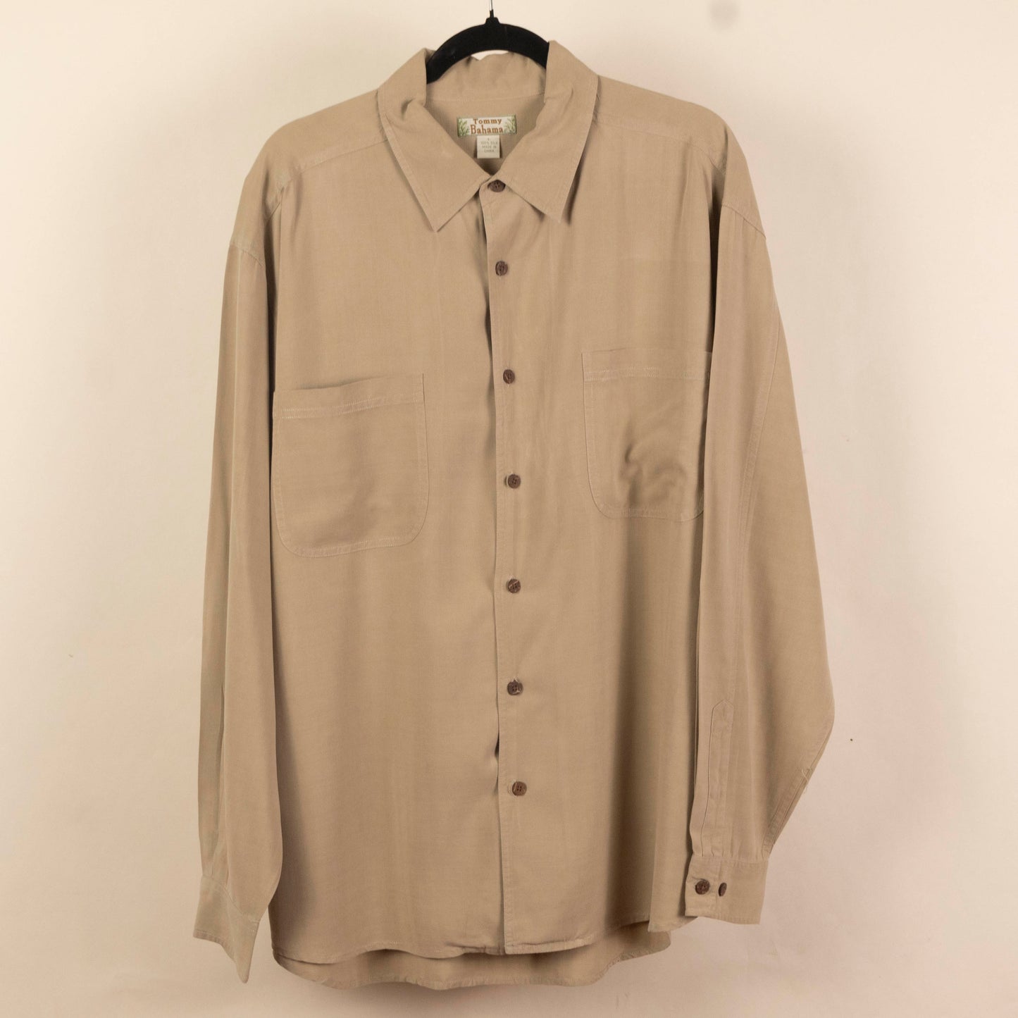 Camisa Estampada Manga Larga Beige (L) Tommy Bahama