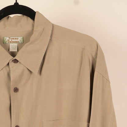 Camisa Estampada Manga Larga Beige (L) Tommy Bahama