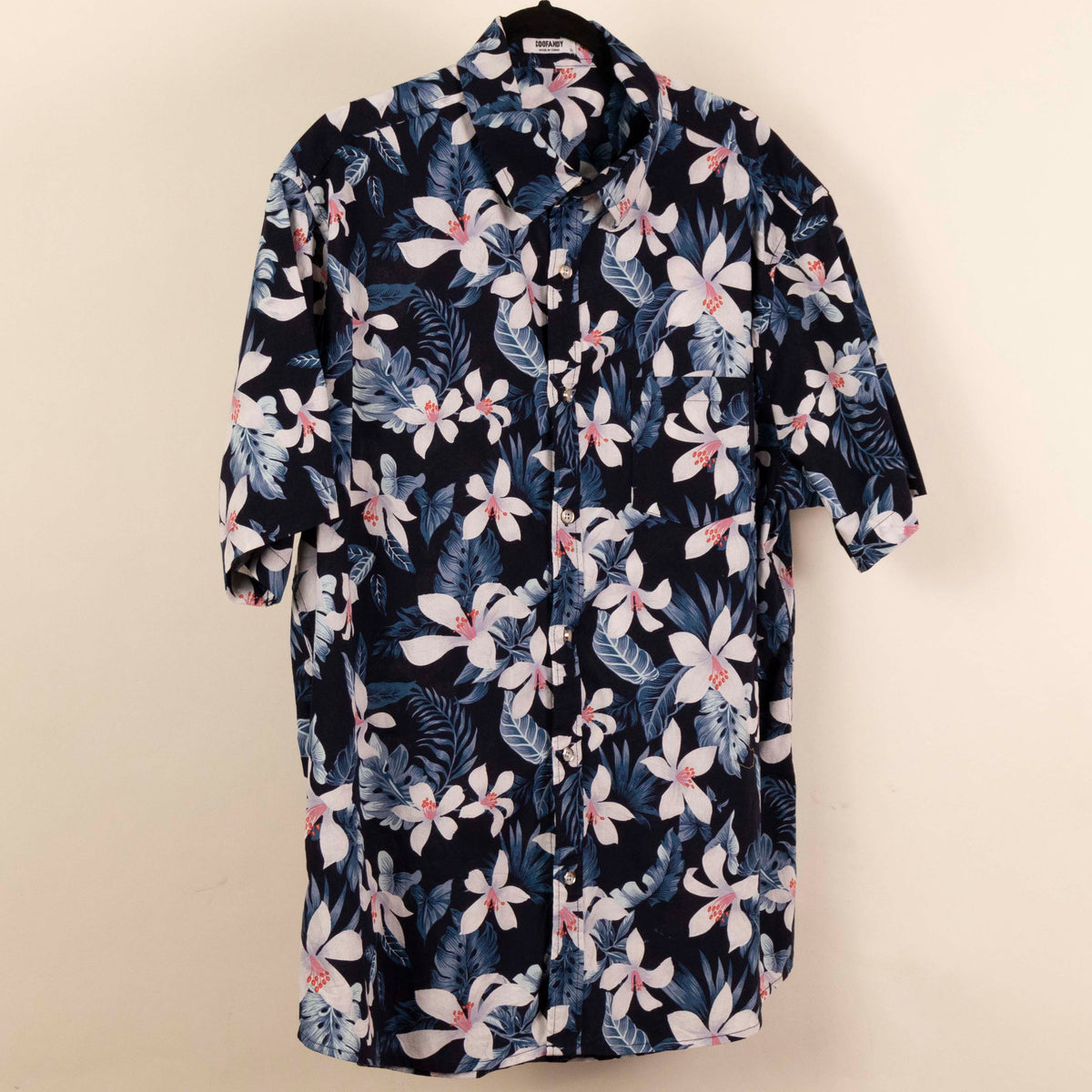 Camisa Estampada Azul (XL) Coofandy