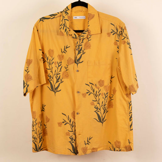Camisa Estampada Amarillo (L) Zara