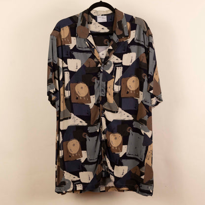Camisa Estampada Cafe (L) Leven Ten