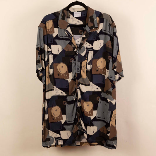 Camisa Estampada Cafe (L) Leven Ten