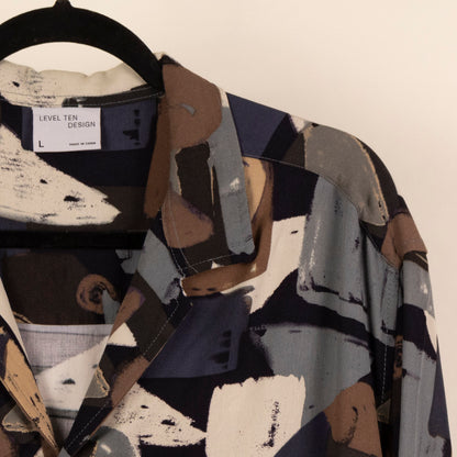 Camisa Estampada Cafe (L) Leven Ten