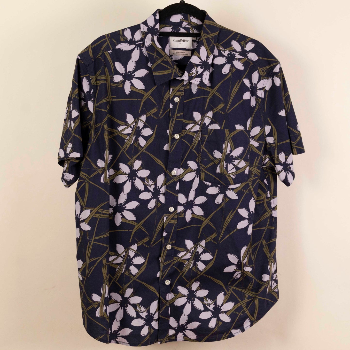Camisa Estampada Azul (XL) Goodiellow