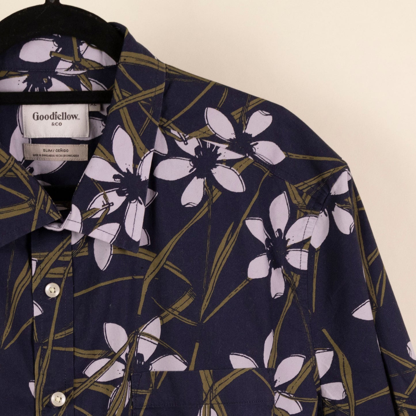 Camisa Estampada Azul (XL) Goodiellow