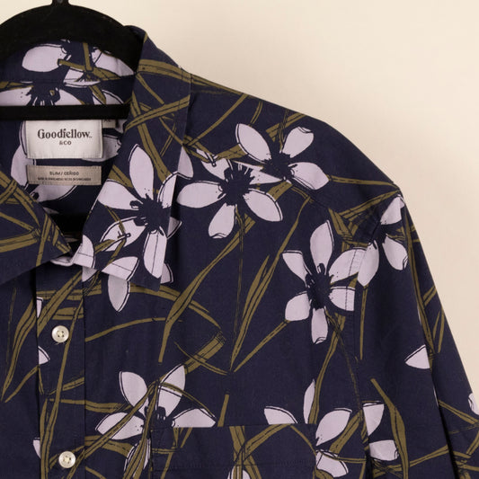 Camisa Estampada Azul (XL) Goodiellow