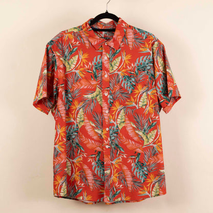 Camisa Estampada Naranja (XL) APT.9