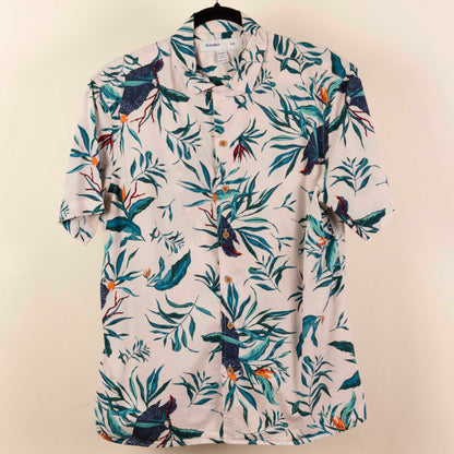 Camisa Estampada Blanco (M) Old Navy