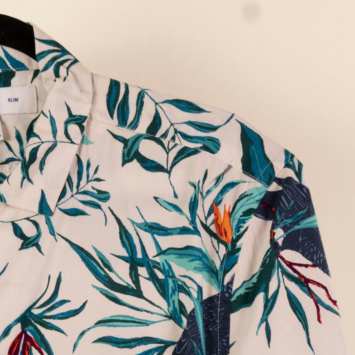 Camisa Estampada Blanco (M) Old Navy