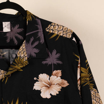 Camisa Hawaiana Negro (L) Palmwave Hawaii