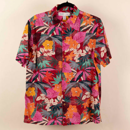 Camisa Estampada Rosa (M) Old Navy