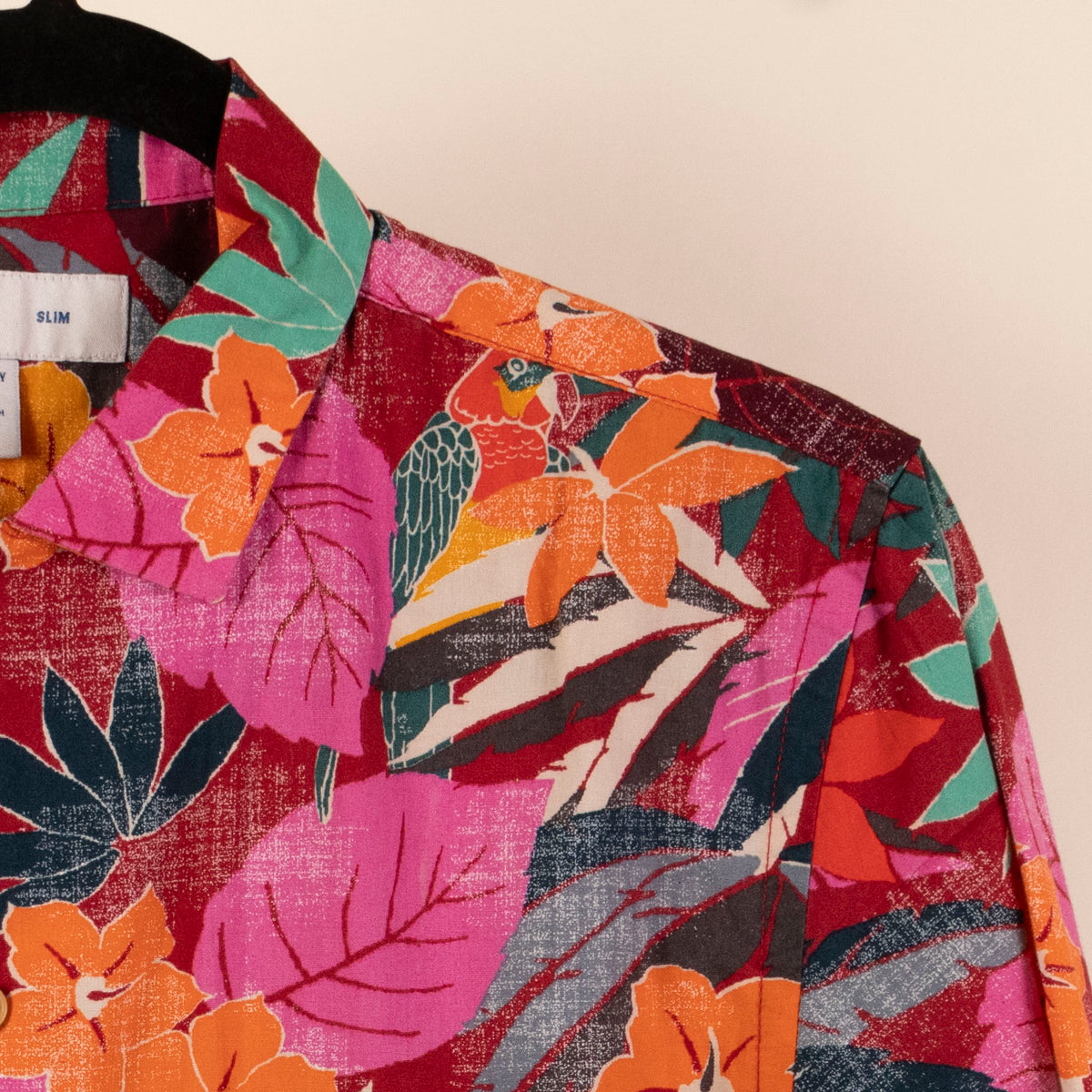 Camisa Estampada Rosa (M) Old Navy