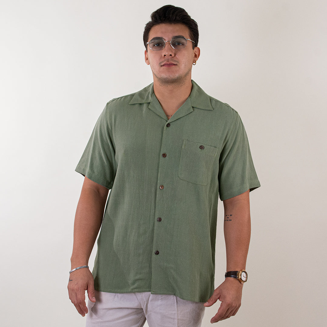 Camisa casual verde